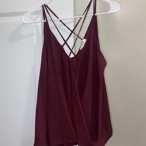 Criss cross flowy top
